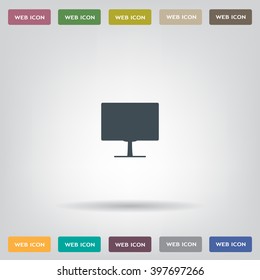 Display monitor vector mockup. Vector illustration