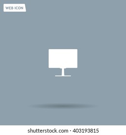 Display monitor vector mockup. Vector illustration
