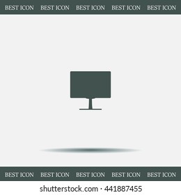 Display monitor vector mockup. Vector illustration