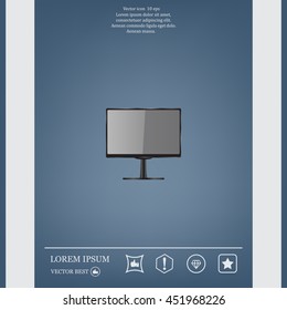 Display monitor vector mockup. Vector illustration