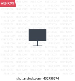 Display monitor vector mockup. Vector illustration
