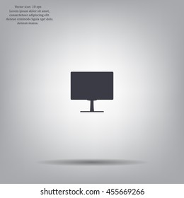 Display monitor vector mockup. Vector illustration