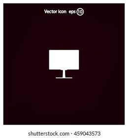 Display monitor vector mockup. Vector illustration