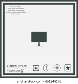 Display monitor vector mockup. Vector illustration