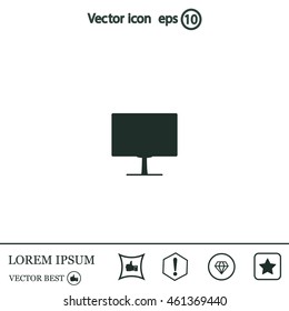 Display monitor vector mockup. Vector illustration