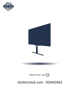 Display monitor vector mockup. Vector illustration