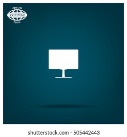 Display monitor vector mockup. Vector illustration