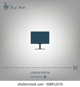 Display monitor vector mockup. Vector illustration