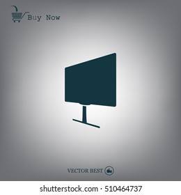 Display monitor vector mockup. Vector illustration