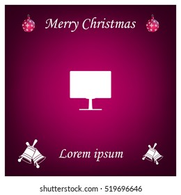 Display monitor vector mockup. Vector illustration
