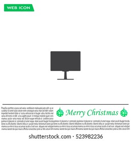 Display monitor vector mockup. Vector illustration