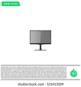Display monitor vector mockup. Vector illustration