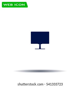Display monitor vector mockup. Vector illustration