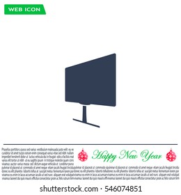 Display monitor vector mockup. Vector illustration
