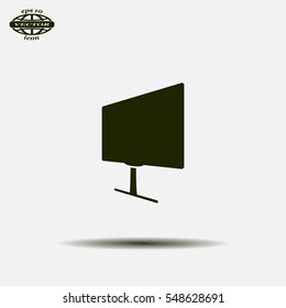 Display monitor vector mockup. Vector illustration