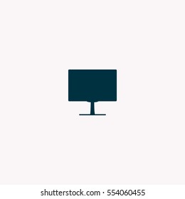 Display monitor vector mockup. Vector illustration