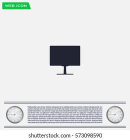 Display monitor vector mockup. Vector illustration