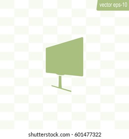 Display monitor vector mockup. Vector illustration