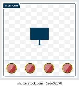 Display monitor vector mockup. Vector illustration