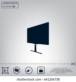 Display monitor vector mockup. Vector illustration