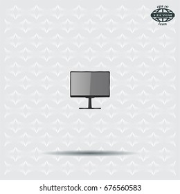 Display monitor vector mockup. Vector illustration