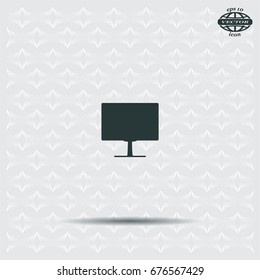 Display monitor vector mockup. Vector illustration