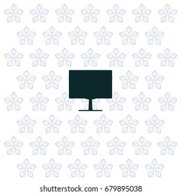 Display monitor vector mockup. Vector illustration