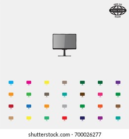 Display monitor vector mockup. Vector illustration