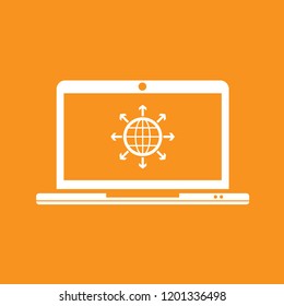 Display and Monitoring icon, stock vector illustration, EPS10.