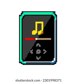 display mp3 player game pixel art retro vector. bit display mp3 player. old vintage illustration