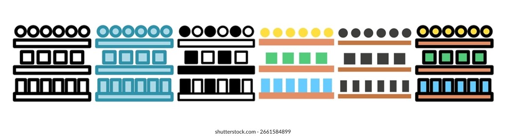 Display multi style, mini illustration icon. use for modern concept, print, UI, UX kit, web and app development. Vector related to commerce, retail, marketing and shopping.