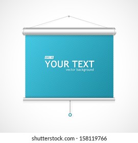 display on blue background