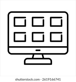 Display Outline icon vector illustration 
