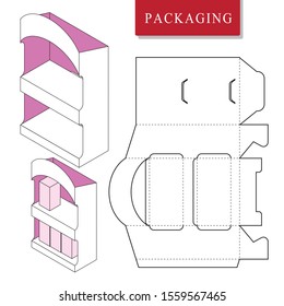 Display Packaging for product.Shelf template.vector.