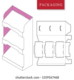 Display Packaging for product.Shelf template.vector.