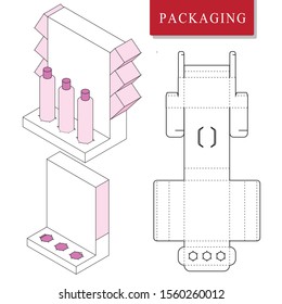 Display Packaging for product.Shelf template.vector.