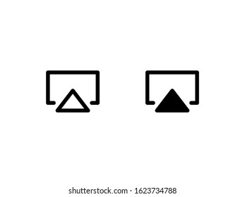 Display projection icon. With glyph and outline style