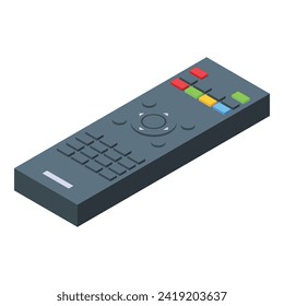Display remote control icon isometric vector. Home theater. Movie system