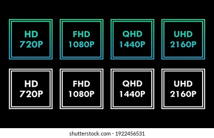 Display Resolution Logo Template Illustration