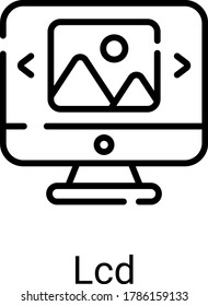 mostrar icono de línea de pantalla aislado en fondo blanco