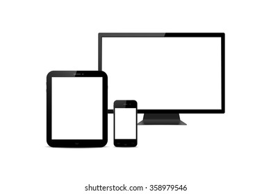 Display Screen white of smart phone ,tablet and screen Computer 