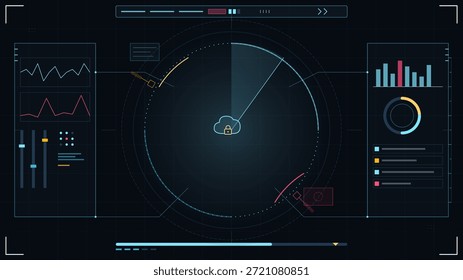 La pantalla muestra varios gráficos, gráficos y métricas sobre un fondo oscuro. Esto es parte de una revisión del proyecto centrada en el análisis de datos y medidas de seguridad.