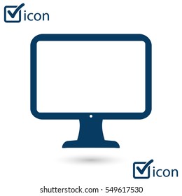 Ã�Â¡omputer display sign icon. Flat design style.