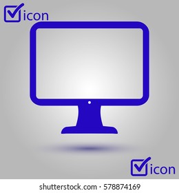 Ð¡omputer display sign icon. Flat design style.