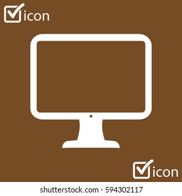 Ð¡omputer display sign icon. Flat design style.