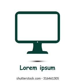 Ã?Â�Ã?Â¡omputer display sign icon. Monitor simbol. Flat design style.