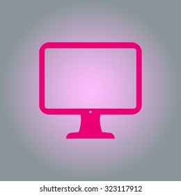 Ã�Â¡omputer display sign icon. Monitor simbol. Flat design style.