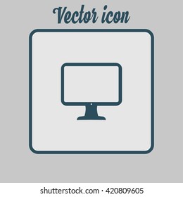 Ã�Â¡omputer display sign icon. Monitor simbol. Flat design style.