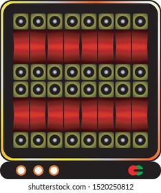 display speakers with different shapes and attractive colors
