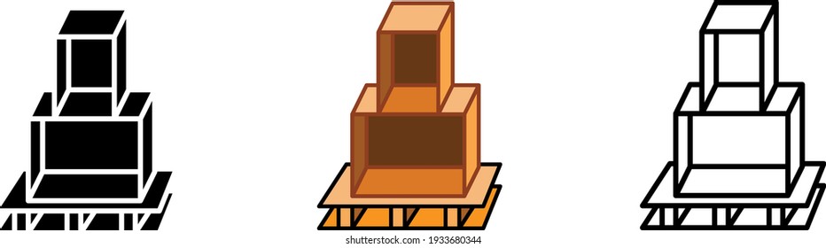 Display stand icon , vector